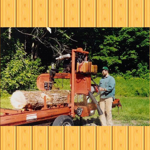 An early photo of cutting with the sawmill
