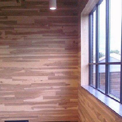 A 2 story V-Groove wall.
