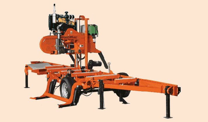 The Woodmizer portable sawmill brings the sawing to the logs